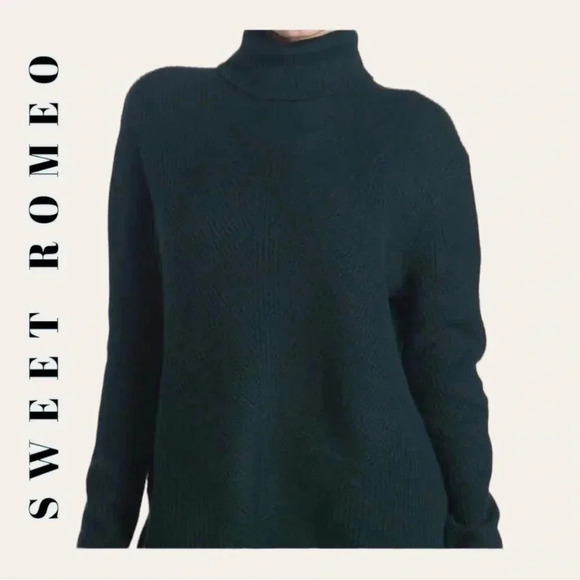 Women’s SWEET ROMEO SWEATER TURTLE‎ NECK KNITTED SIZE LARGE NWT - Picture 1 of 11